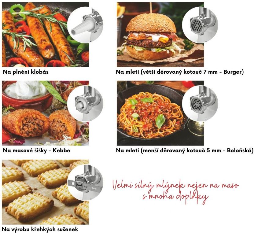 MaxxMee Elektrický mlýnek na maso Cuisine Edition 12642 44